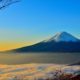 Mount Fuji overlooking forest