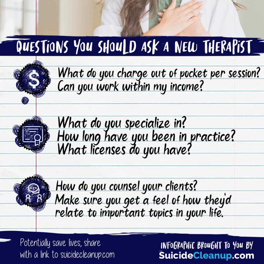 Questions You Should Ask a New Therapist Infographic