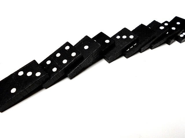 Suicide chains are similar to a domino effect.