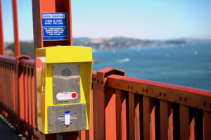 Crisis telephone installed on Golden Gate Bridge