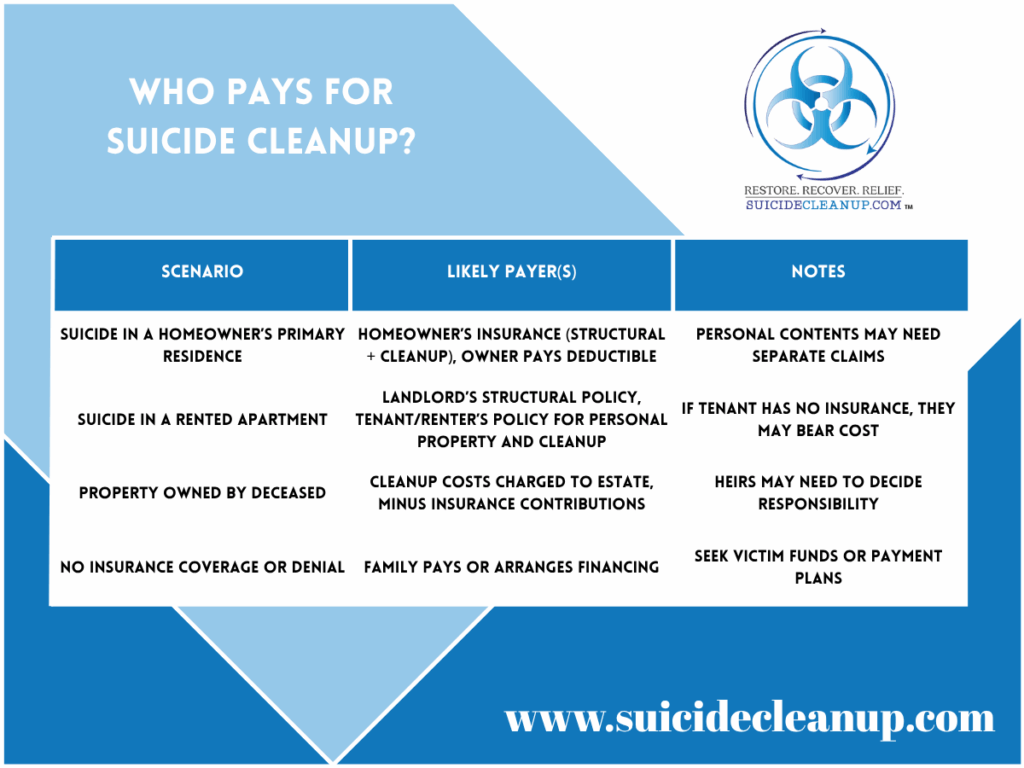 Who Pays for Suicide Cleanup? What Families and Property Owners Should Know